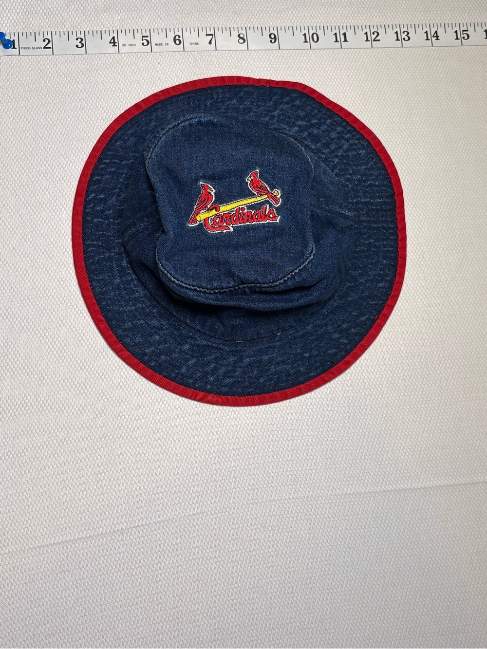 Vintage 90s St. Louis Cardinals Infant Denim Bucket Hat Annco MLB